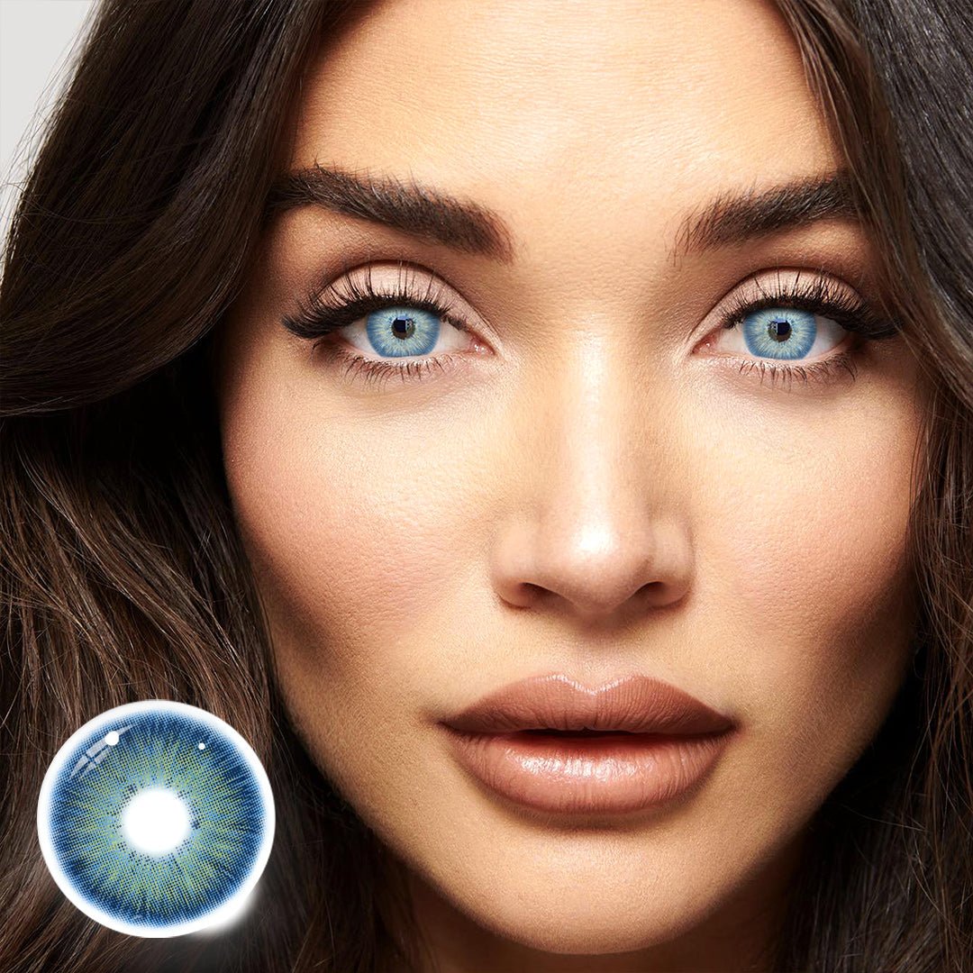 UNIIEYE Magnificent Antarctic Blue Yearly Colored Contacts - Uniieye