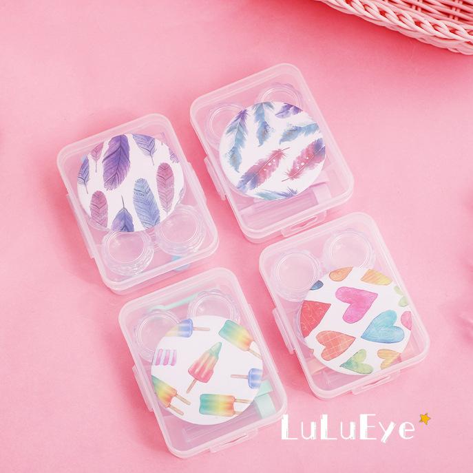 2 Pairs Contact Lenses Case With Separate Mirror Kit - Uniieye