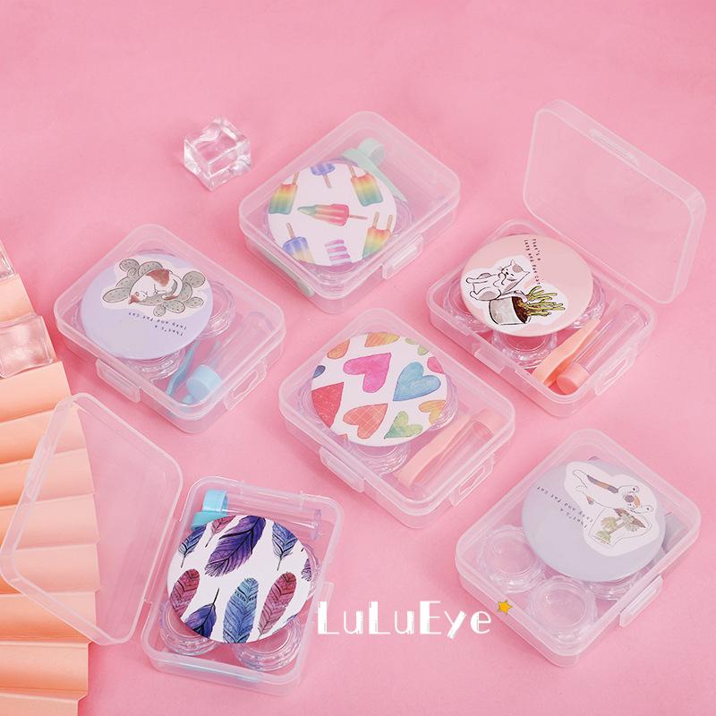 2 Pairs Contact Lenses Case With Separate Mirror Kit - Uniieye