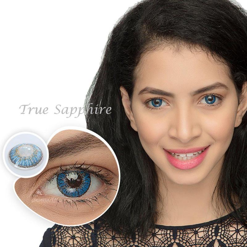 3-Tone True Sapphire Yearly Contact Lenses - Uniieye