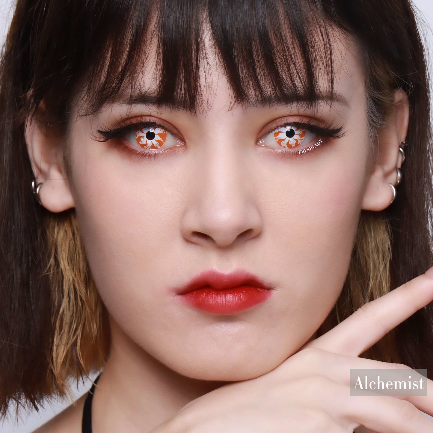 Alchemist Coral Red Crazy Contact Lenses - Uniieye