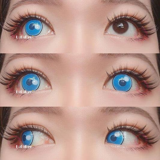Anime Cloud Rim Blue Cosplay Contact Lenses - Uniieye