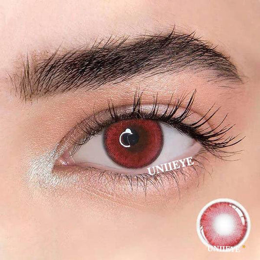 Annabel Red Colored Contact Lenses - Uniieye
