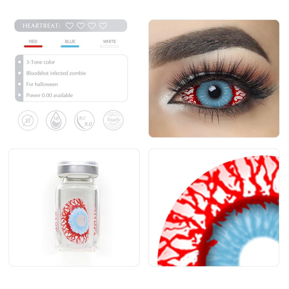 Bloodshot Infected Zombie Sclera Eyes - Uniieye