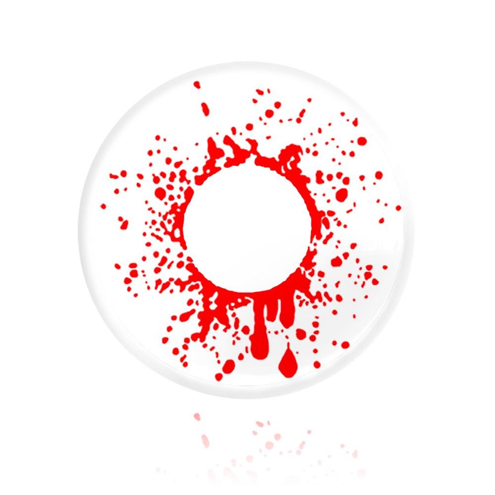 Crazy Blood Splat Halloween Eyes - Uniieye