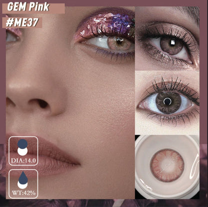 GEM Pink Yearly Contact Lenses - Uniieye