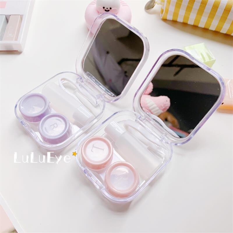 Neon Laser Contact Lenses Case With Mirror - Uniieye
