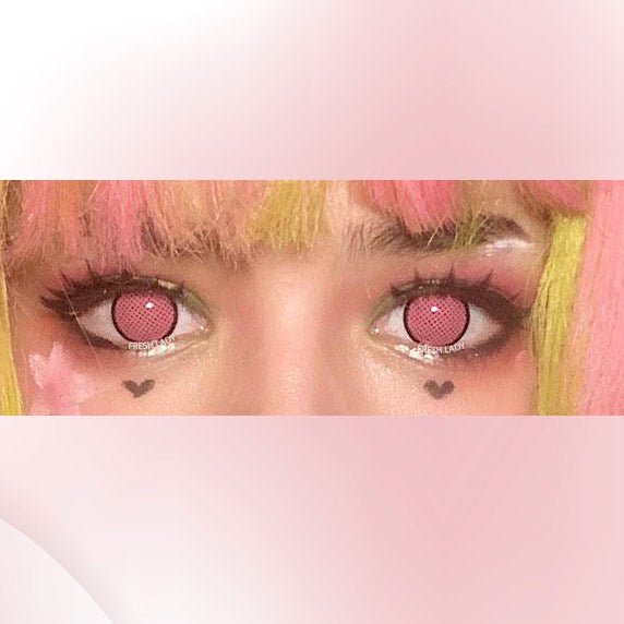 Red Manson Mesh Crazy Contact Lenses - Uniieye