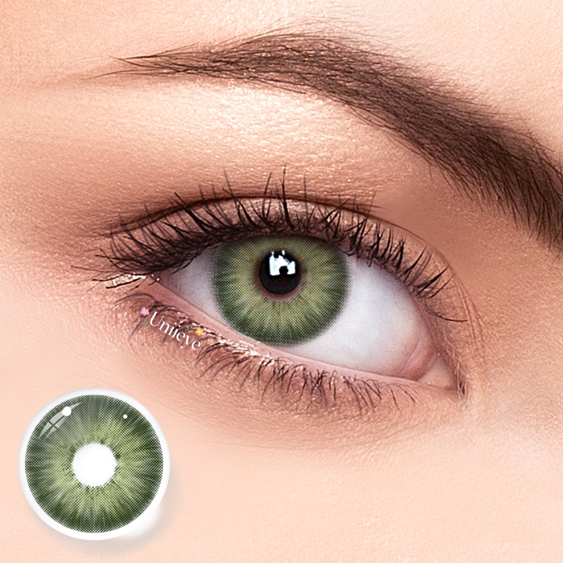 UNIIEYE Magnificent Amazonia Green Yearly Colored Contacts - Uniieye