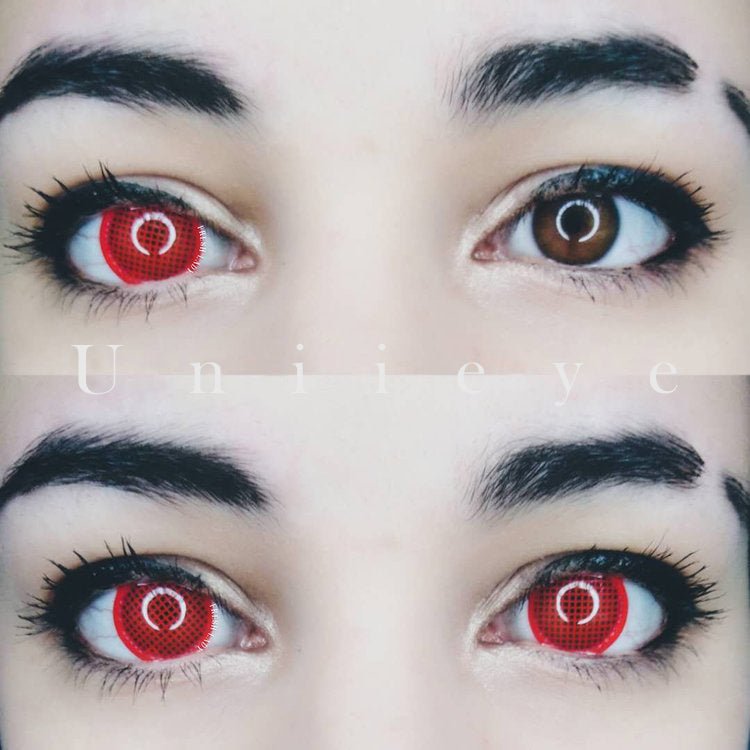 UNIIEYE Red Mesh Crazy Contact Lenses - Uniieye