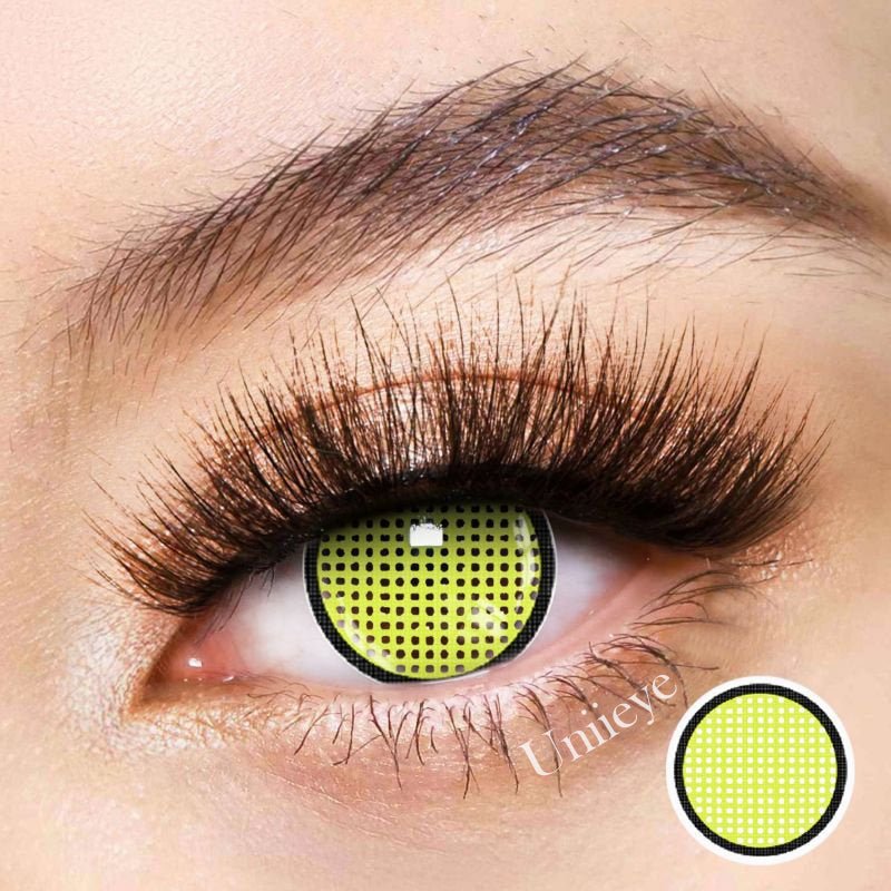 UNIIEYE Yellow Mesh Crazy Contact Lenses - Uniieye